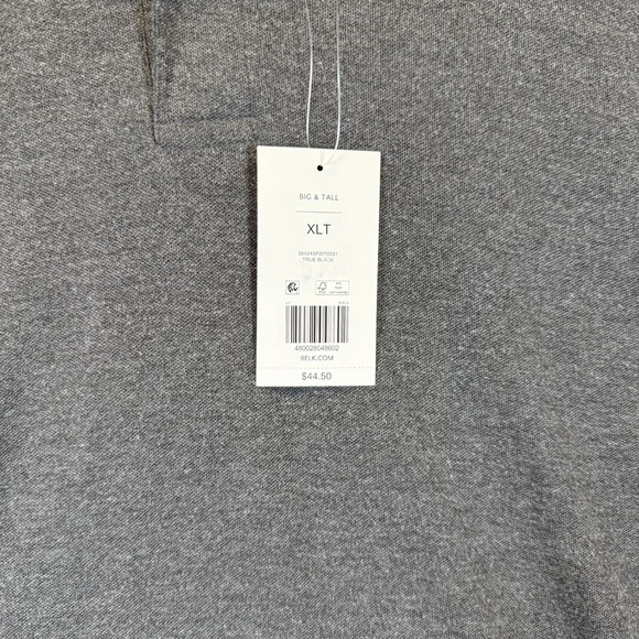 Saddlebred Polo Shirt Mens XLT Big & Tall True Black Collared Short Sleeve NWT! - Picture 7 of 9